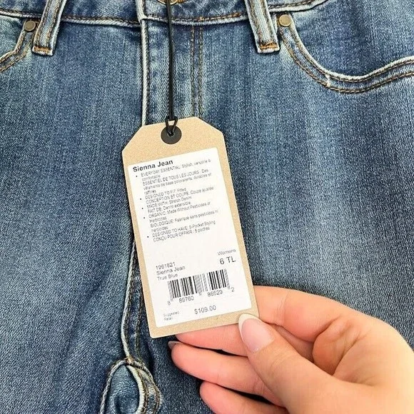 Prana‎ Sienna Skinny Jeans Womens Dark Wash Mid Rise Classic Denim Blue 6 TL NWT - Picture 4 of 12